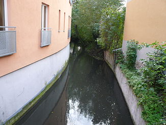 die Schmale Gera im Erfurter Stadtgebiet