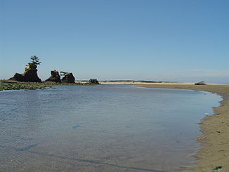 Siletz Bay, die Mündung des Siletz River in den Pazifik