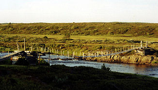 Suspension bridge over Chavanga River.JPG