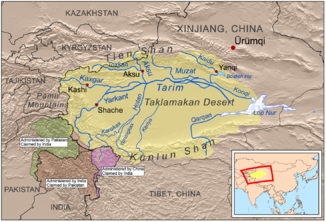 Kaschgar im Flusssystem des Tarim