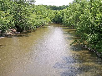 Der Watonwan River in Garden City (2007).