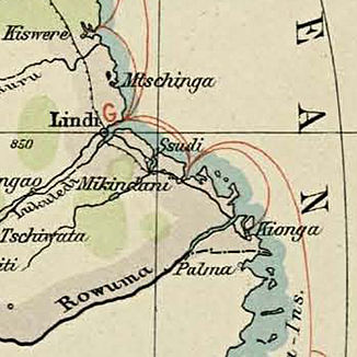 Mündungsgebiet des Rovuma (Kartenausschnitt von 1906)