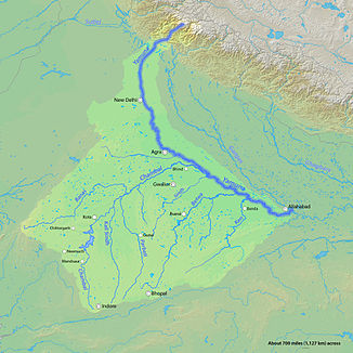 Verlauf des Chambal im Einzugsgebiet der Yamuna