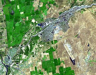 Die Yuba-Goldfelder liegen entlang des Yuba-Flusses im Nordwesten von Yuba City (links unten)