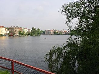 Mündung der Dahme in die Spree in Berlin-Köpenick