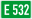 European Road 532 number DE.svg