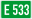 European Road 533 number DE.svg
