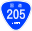 Japanese National Route Sign 0205.svg