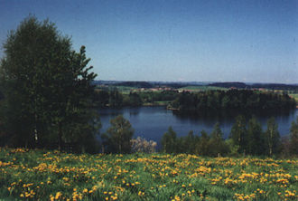 Abtsdorfer See mit Insel Burgstall