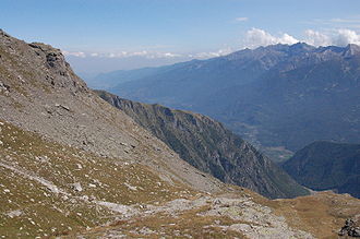 Col de Clapier, mit Blick auf Turin oben links