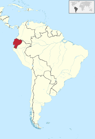 Lage von Ecuador in Südamerika