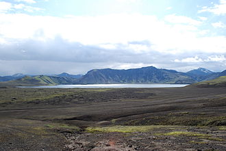 Blick von Norden auf den See Frostastaðavatn