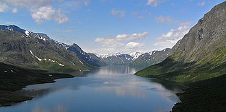 Gjendesee, Blick nach Westen