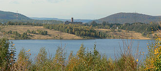 Im Hintergrund das Kraftwerk Borken