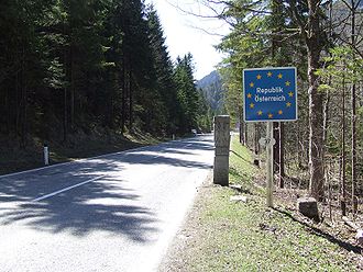 Grenzübergang am Ursprungpass