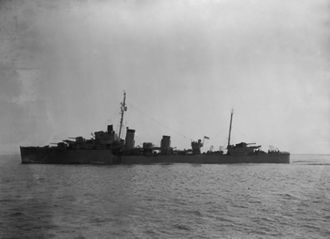 HMS Duncan auf See im März 1943