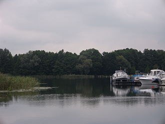 Kleiner Müllroser See, von der Marina aus gesehen