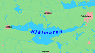 Karte des Hjälmaren