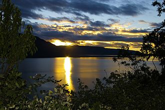 Sonnenuntergang am Lago Colico