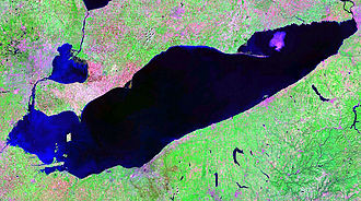 Satellitenbild des Eriesees