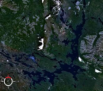 Satellitenbild des Imandra-Sees