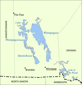 Lage des Lake Winnipegosis