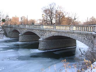 Brücke über die Oława in Breslau.