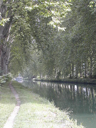 Der Rhein-Rhone-Kanal im Nordabschnitt vor Straßburg