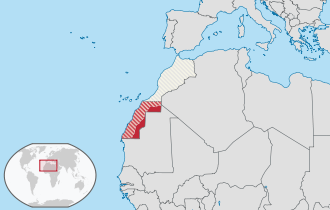 Sahrawi Arab Democratic Republic in its region (less biased).svg