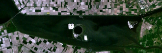 Satellitenbild des Ketelmeers mit IJsseloog