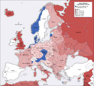 Karte der Offensiven gegen Deutschland