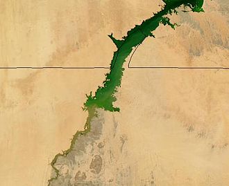 Satellitenbild des Nubia-Sees im Jahr 2003
