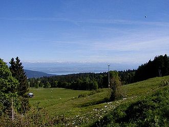 Vue des Alpes, Blick nach Südosten