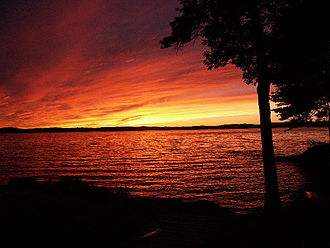 Sonnenuntergang am Lake Winnipesaukee