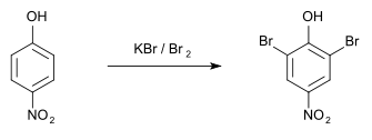 Bromination p-Nitrophenol.svg