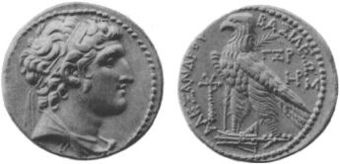 Silbermünze von Alexander I. Balas