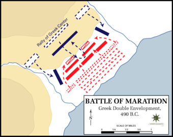 Karte der Schlacht bei Marathon
