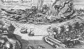 Belagerung von Belgrad, Kupferstich, 1717