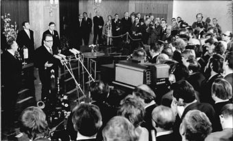 Pressekonferenz zur Unterzeichnung des Grundlgenvertrags zwischen DDR und BRD