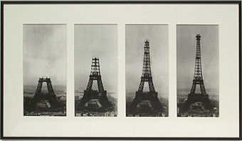 Bau des Eiffelturms zwischen 1887 und 1889