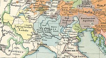 Norditalien Ende des 14. Jahrhunderts