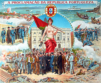 Proklamation der Portugiesischen Republik, Plakat von 1910