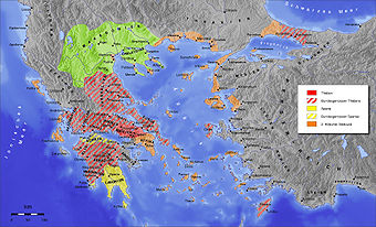 Griechenland zur Zeit der Hegemonie Thebens, 371–362 v. Chr.