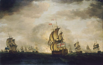 Seeschlacht bei Kap St. Vincent, von Francis Holman