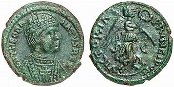Münze (Follis) mit Ostgoten-König Theodahat