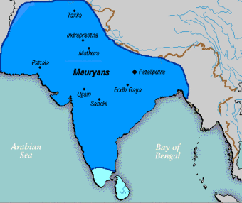Das Maurya-Reich zur Zeit Ashokas