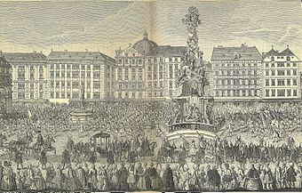 Prozession von Maria Theresia am Wiener Graben am 22. November zum Stephansdom