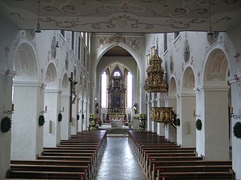 Das Innere der Klosterkirche von Plankstetten