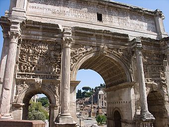 Septimius-Severus-Bogen auf dem Forum Romanum