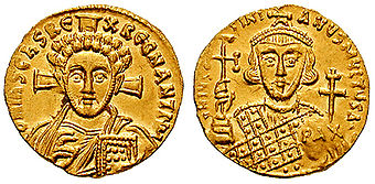 Solidus aus der zweiten Regierungszeit Justinians II.